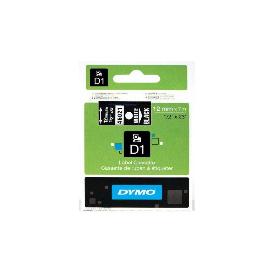 900-CINTA ROTULADORA D1 12MMX7M BLANCO/NEGRO DYMO S0720610 900-CINTA ROTULADORA D1 12MMX7M BLANCO/NEGRO DYMO S0720610