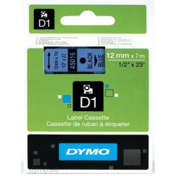 906-CINTA ROTULADORA D1 12MMX7M NEGRO/AZAUL DYMO S0720560