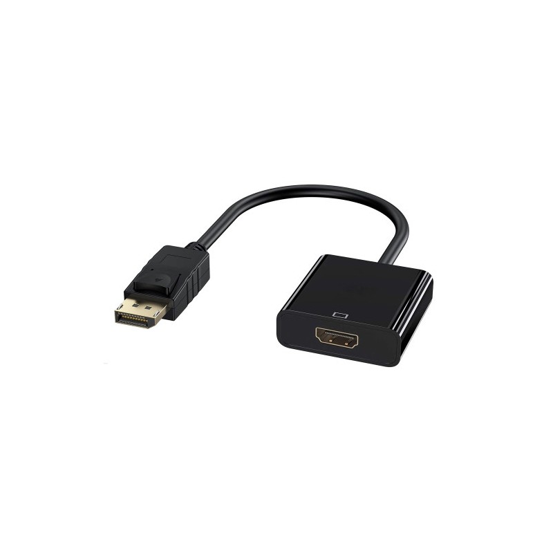 9074-Ewent EC1455 adaptador de cable de video 0,15 m DisplayPort HDMI Negro