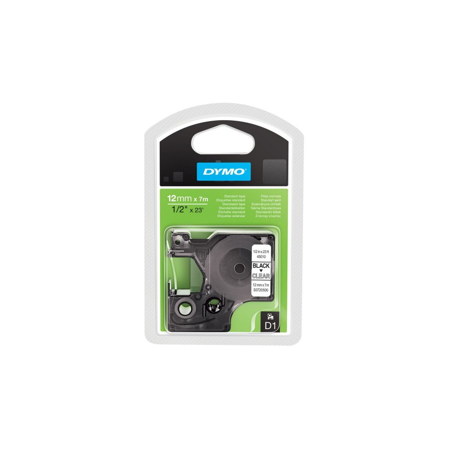 912-CINTA ROTULADORA D1 12MMX7M NEGRO/TRANSPARENTE DYMO S0720500 912-CINTA ROTULADORA D1 12MMX7M NEGRO/TRANSPARENTE DYMO S0720500