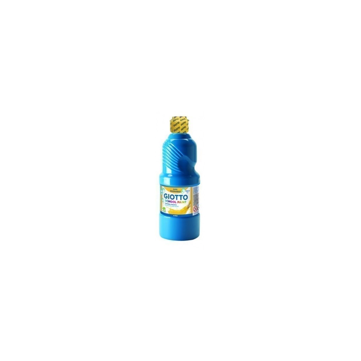 Giotto Tempera Escolar 500 ml Botella Azul Cian