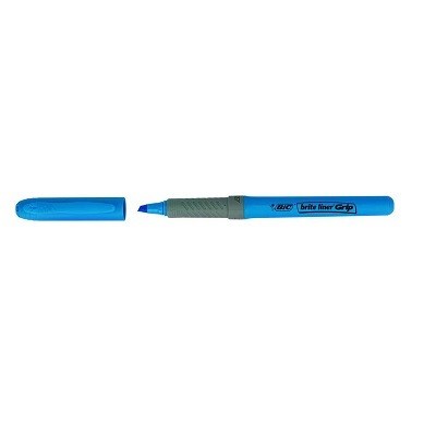 MARCADOR FLUORESCENTE HIGHLIGHTER GRIP TRAZO 15 33MM AZUL BIC 811931