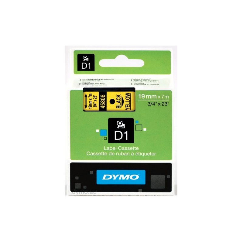 920-CINTA ROTULADORA D1 19MMX7M NEGRO/AMARILLO DYMO S0720880 920-CINTA ROTULADORA D1 19MMX7M NEGRO/AMARILLO DYMO S0720880