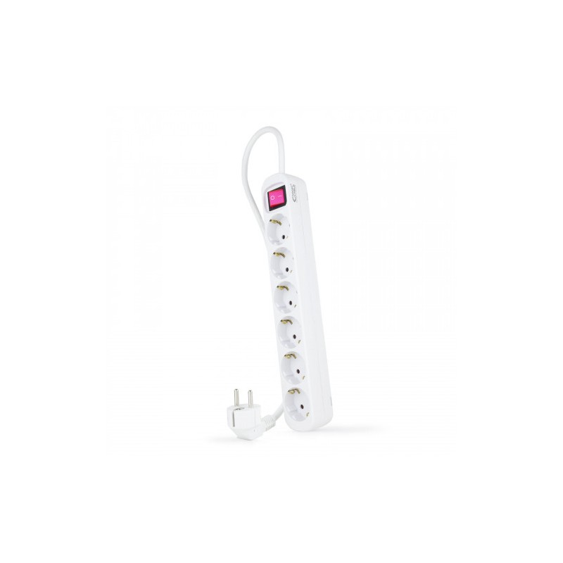 9387-Nanocable Regleta de enchufes de 6 tomas con interruptor, 1.4 metros Blanca 9387-Nanocable Regleta de enchufes de 6 tomas con interruptor, 1.4 metros Blanca
