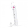 9387-Nanocable Regleta de enchufes de 6 tomas con interruptor, 1.4 metros Blanca