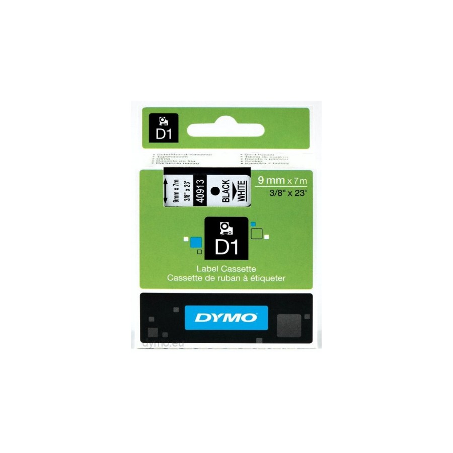 942-CINTA ROTULADORA D1 9MMX7M NEGRO/BLANCO DYMO S0720680 942-CINTA ROTULADORA D1 9MMX7M NEGRO/BLANCO DYMO S0720680