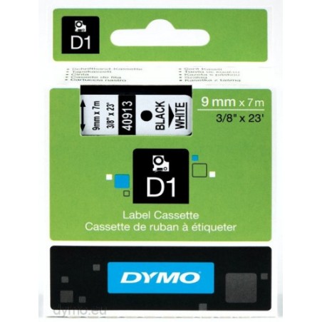 942-CINTA ROTULADORA D1 9MMX7M NEGRO/BLANCO DYMO S0720680