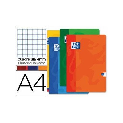 LIBRETA GRAPADA 48 HOJAS 90 GR FORMATO A4 CUADRICULA 4X4 COLORES SURTIDOS ANCOR 092752