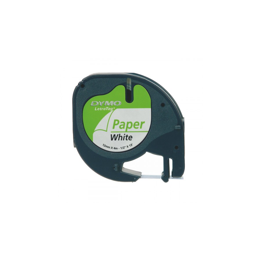 951-CINTA ROTULADORA LETRATAG 12MMX4M NEGRO/BLANCO PAPEL DYMO S0721510 951-CINTA ROTULADORA LETRATAG 12MMX4M NEGRO/BLANCO PAPEL DYMO S0721510