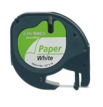 951-CINTA ROTULADORA LETRATAG 12MMX4M NEGRO/BLANCO PAPEL DYMO S0721510