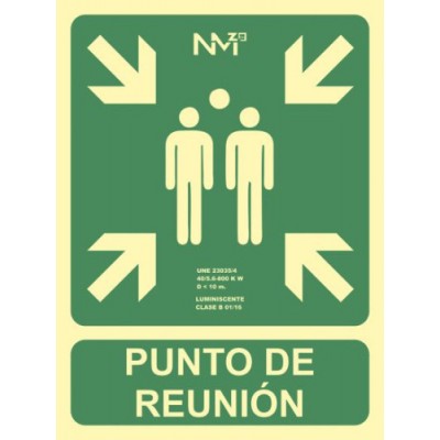 SENAL PUNTO DE REUNIoN 224X300 PVC VERDE ARCHIVO 2000 6170 07H VE