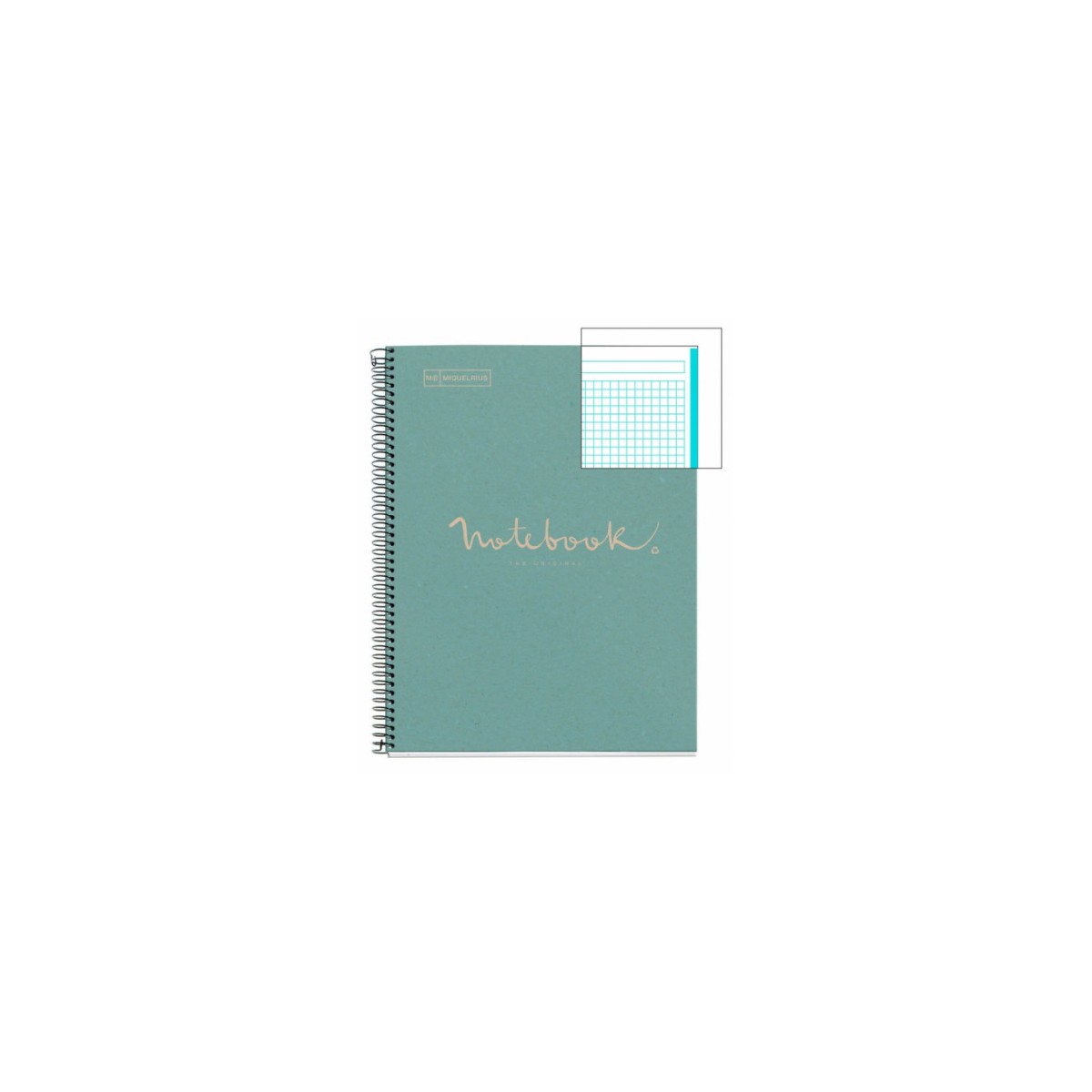 CUADERNO 100 RECICLADO NB 1 A4 80HOJAS ECOAZUL EMOTIONS MIQUELRIUS 6092