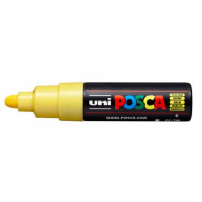 ROTULADOR NO PERMANENTE 45 55MM PC 7M AMARILLO UNI BALL 228262000