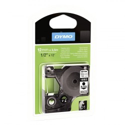 968-CINTA ROTULADORA D1 19MMX3.5M NYLON NEGRO/BLANCO DYMO S0718050