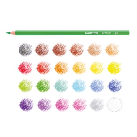9968-TUBO 24 UNIDADES LAPICES DE COLORES HEXAGONALES + SACAPUNTAS CARIOCA 43341